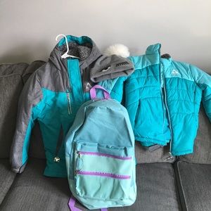 3-in-1 KIDS Winter Coat w/ backpack and supplies